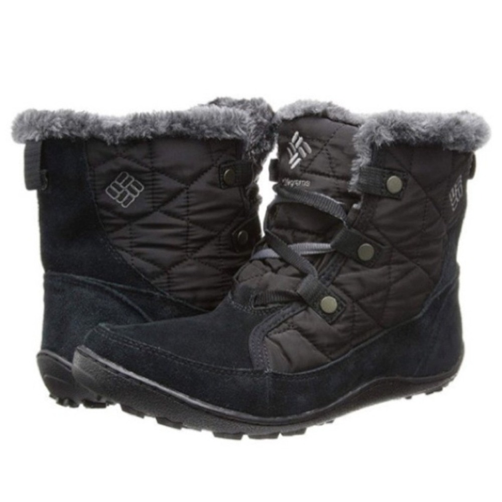 Columbia Minx Shorty‎ Omni-Heat Waterproof Winter Boots Black YL5207-011 7.5